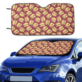 Hamburger Pattern Print Design 01 Car Sun Shade