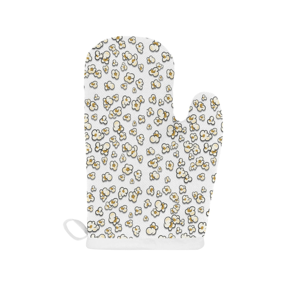 Popcorn Pattern Print Design 04 Heat Resistant Oven Mitts