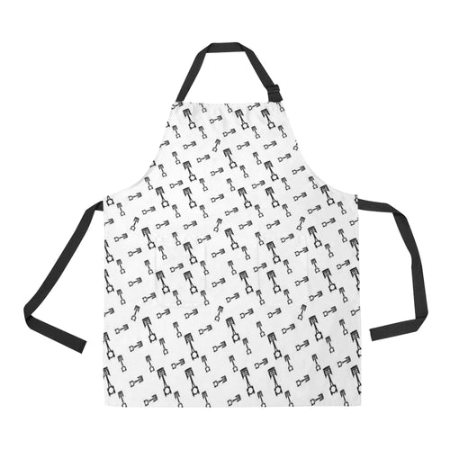 Engine Piston Random Pattern Print Design 04 Adjustable Apron