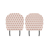 Pretzels Pattern Print Design 01 Car Headrest Cover