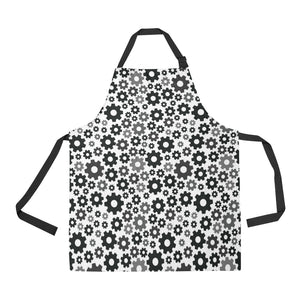 Gear Pattern Print Design 01 Adjustable Apron