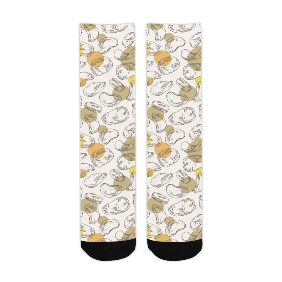 Potato Chips Pattern Print Design 02 Crew Socks