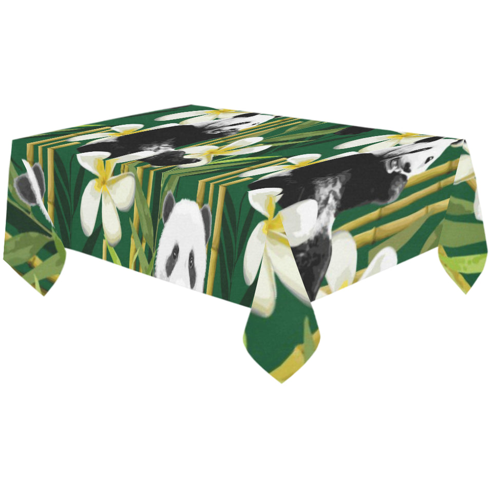 Panda Bamboo Flower Pattern Tablecloth