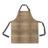 Wood Printed Pattern Print Design 02 Adjustable Apron