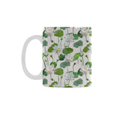 Lotus Waterlily Pattern Classical White Mug (FulFilled In US)