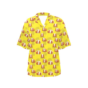 Guinea Pig Pattern Print Design 05 Women's All Over Print Hawaiian Shirt