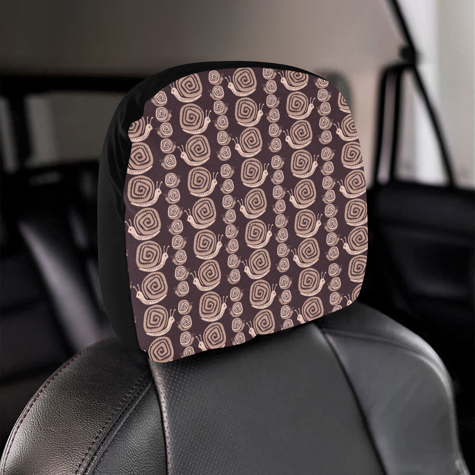 Snail Pattern Print Design 03 Car Headrest Cover