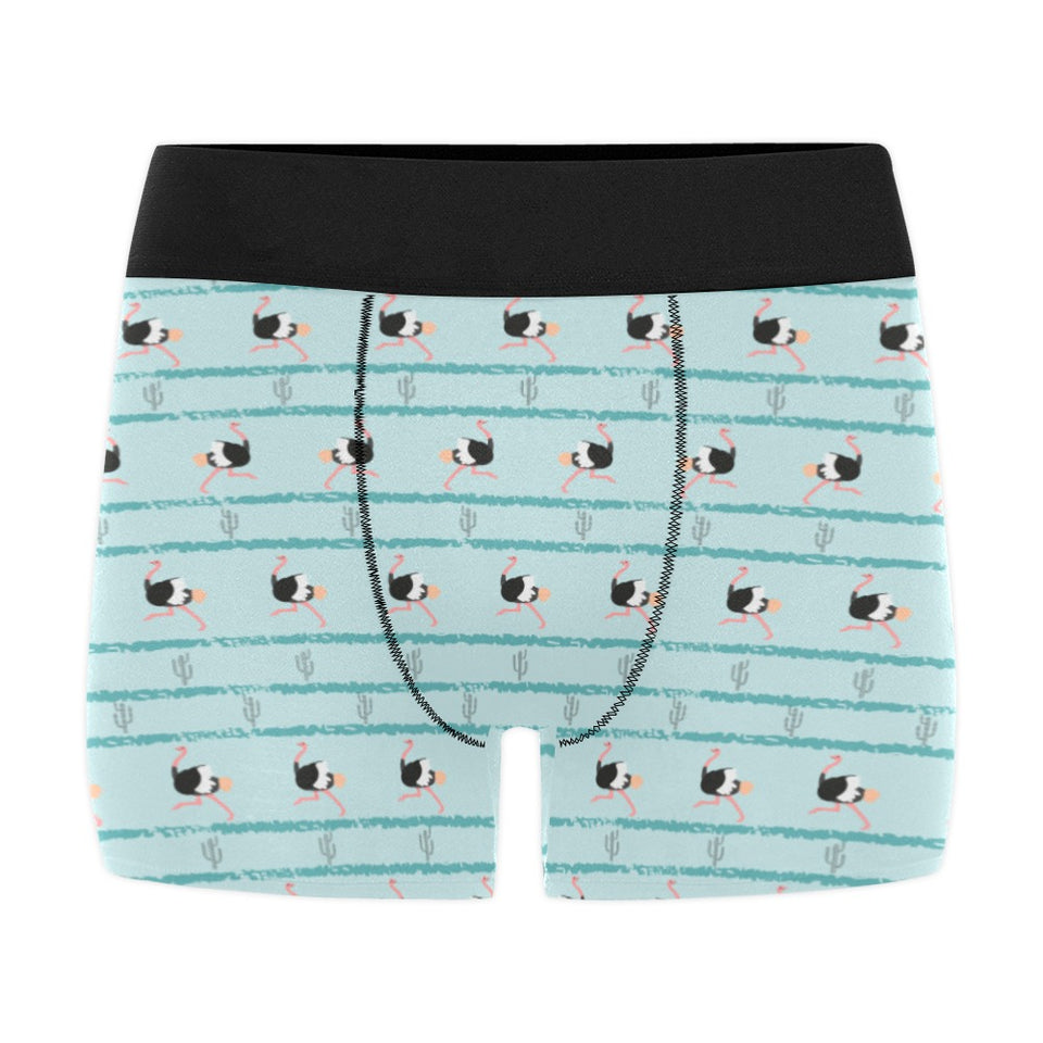 Ostrich Pattern Print Design 04 Men's All Over Print Boxer Briefs Men's Underwear