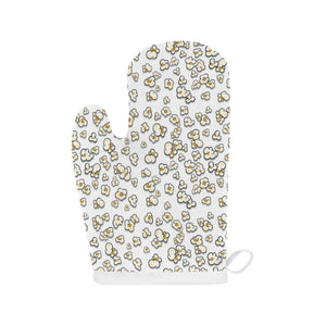 Popcorn Pattern Print Design 04 Heat Resistant Oven Mitts