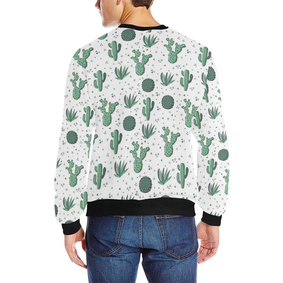 Cactus Pattern Men's Crew Neck Sweatshirt