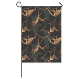 Monkey Pattern Black Background House Flag Garden Flag