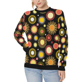 Colorful Sun Pattern Women's Crew Neck Sweatshirt