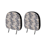 Snake Leaves Pattern Car Headrest Cover