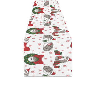 Hedgehog Pattern Print Design 05 Table Runner