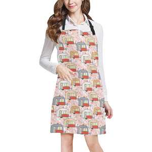 Camper Van Pattern Print Design 01 Adjustable Apron