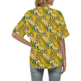 Lion Pattern Print Design 01 Women's All Over Print Hawaiian Shirt