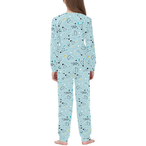 Greyhound Pattern Print Design 03 Kids' Boys' Girls' All Over Print Pajama Set