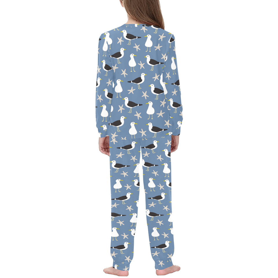 Seagull Pattern Print Design 01 Kids' Boys' Girls' All Over Print Pajama Set