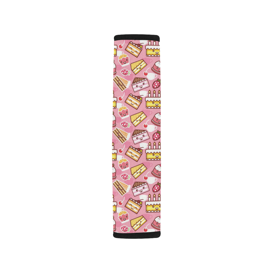 Cake Pattern Background Car Seat Belt Cover