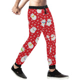 Meneki Neko Lucky Cat Pattern Red Background Unisex Casual Sweatpants