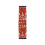 Deer Sweater Printed Red Pattern Car Seat Belt Cover