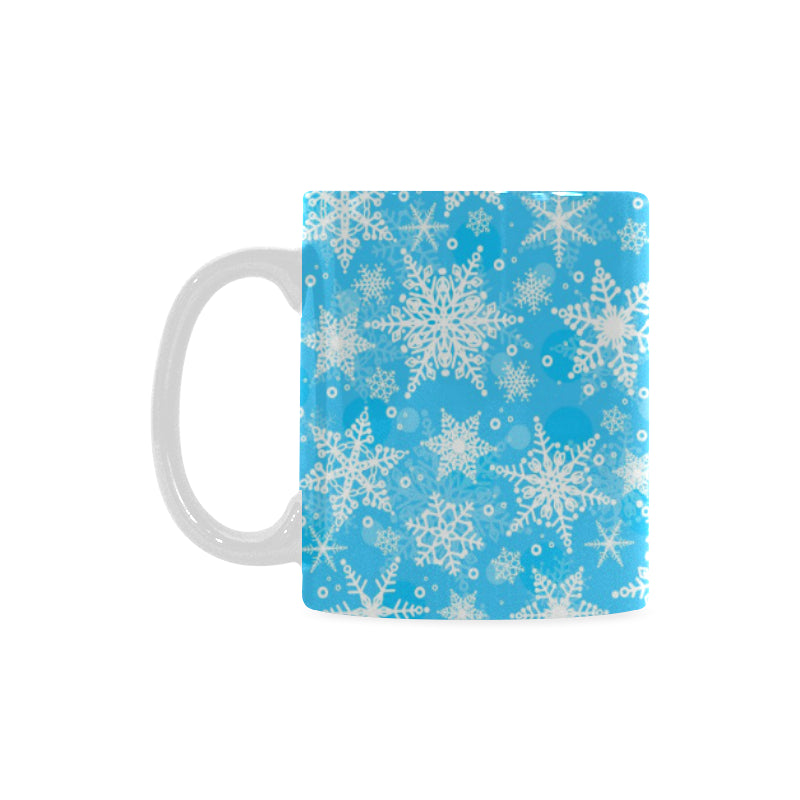 Snowflake Pattern Classical White Mug (FulFilled In US)