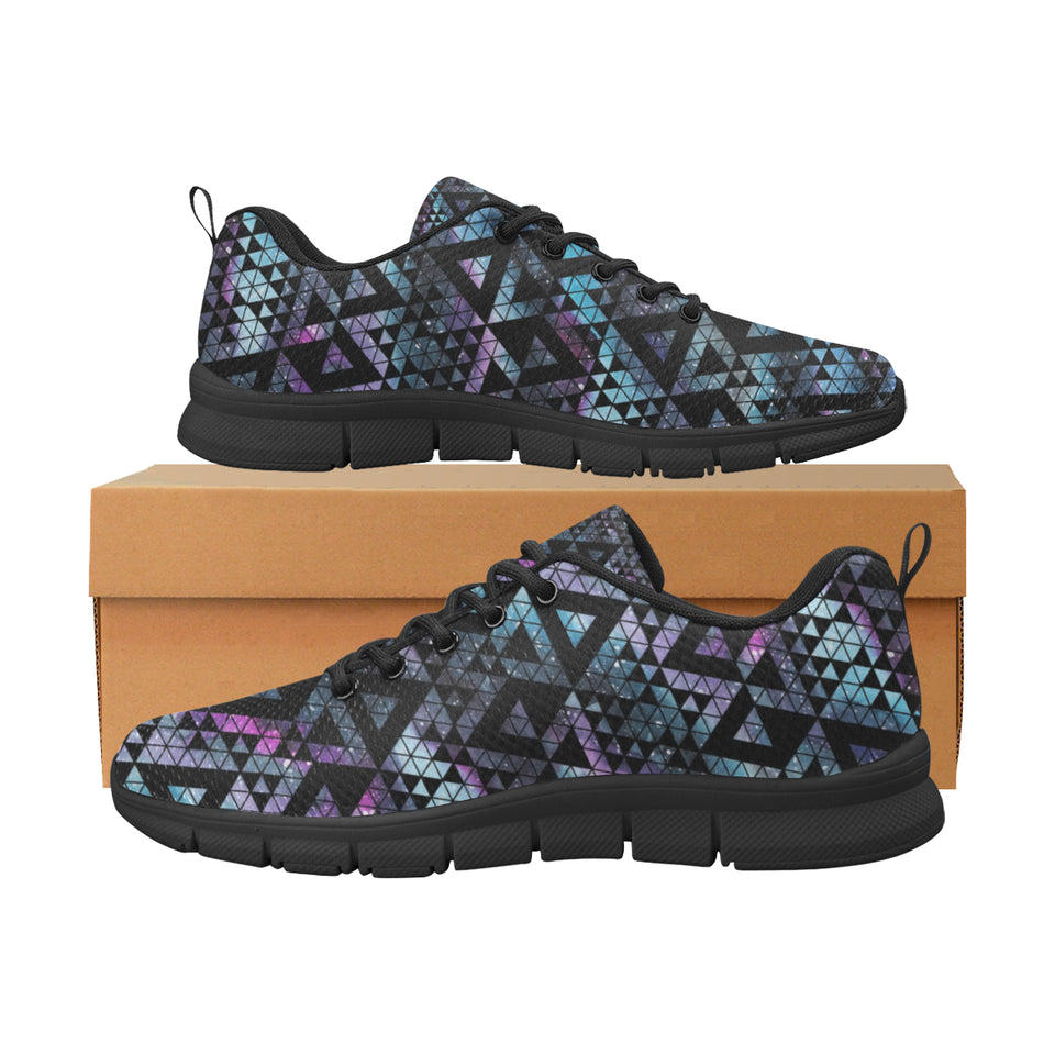 Space Galaxy Tribal Pattern Men's Sneakers Black