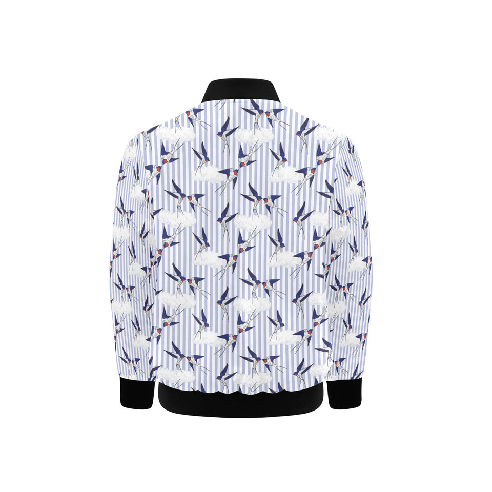 Swallow Pattern Print Design 03 Kids' Boys' Girls' Bomber Jacket