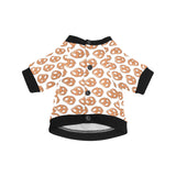 Pretzels Pattern Print Design 05 All Over Print Pet Dog Round Neck Fuzzy Shirt