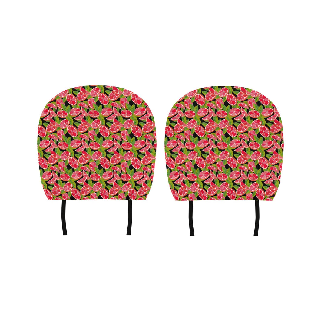 Grapefruit Leaves Pattern Car Headrest Cover