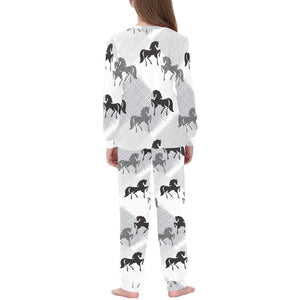 Horse Pattern Kids' Boys' Girls' All Over Print Pajama Set