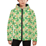 Pelican Pattern Print Design 05 Kids' Boys' Girls' Padded Hooded Jacket