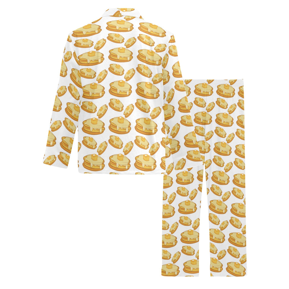 Pancake Pattern Print Design 05 Men's Long Pajama Set