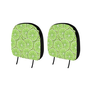 Sliced Lime Pattern Car Headrest Cover