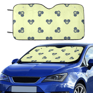 Billiard Ball Pattern Print Design 05 Car Sun Shade