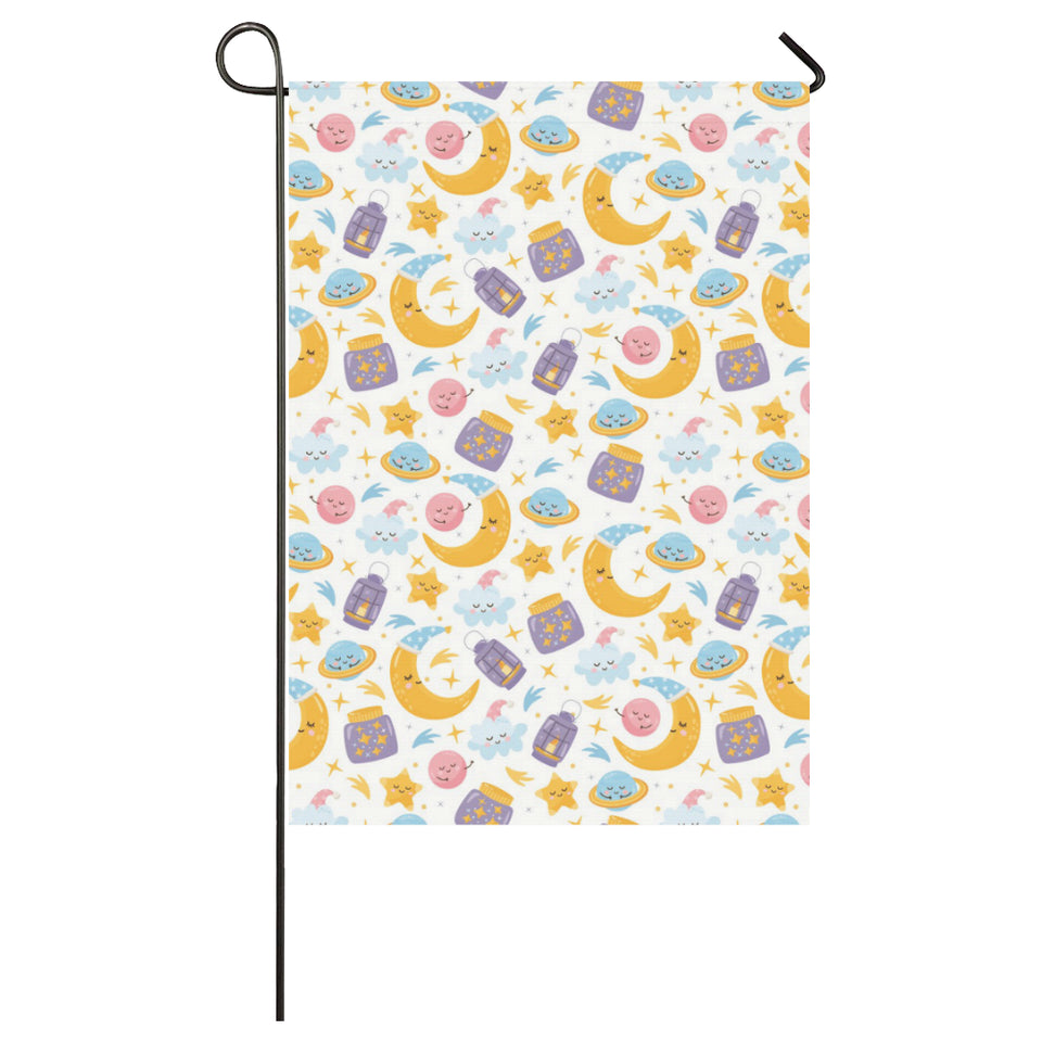 Moon Sleep Pattern House Flag Garden Flag