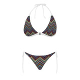 Zigzag Chevron African Afro Dashiki Adinkra Kente Sexy Bikinis Two-Pieces Swimsuits