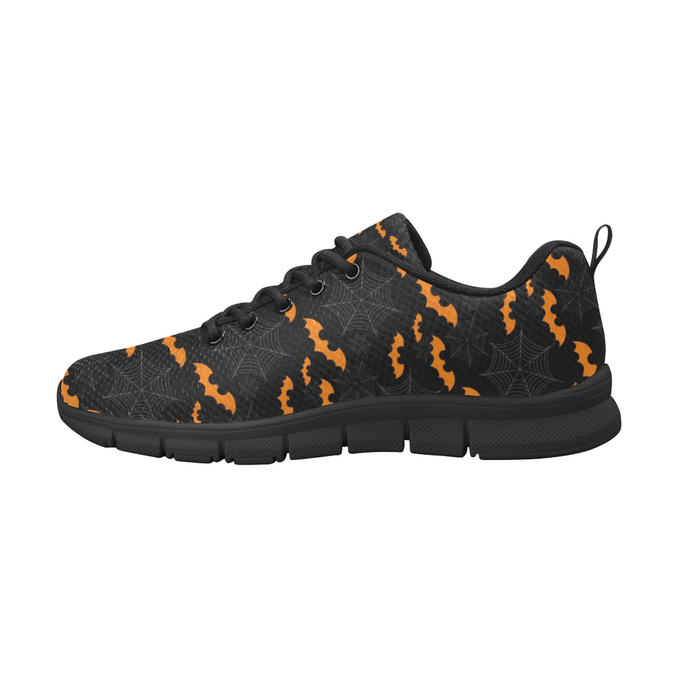 Cobweb Spider Web Bat Pattern Men's Sneakers Black