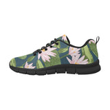 Lotus Waterlily Pattern background Men's Sneakers Black