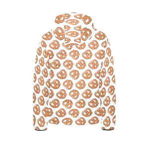 Pretzels Pattern Print Design 05 Kids' Boys' Girls' Padded Hooded Jacket