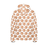 Pretzels Pattern Print Design 05 Kids' Boys' Girls' Padded Hooded Jacket