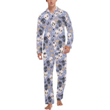 Alien Pattern Print Design 05 Men's Long Pajama Set