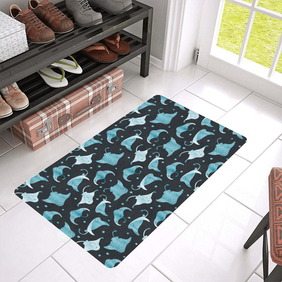 Stingray Pattern Print Design 04 Doormat