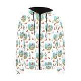 Goldfish Pattern Print Design 01 Men's Padded Hooded Jacket(ModelH42)