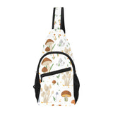 Mushroom Pattern Theme All Over Print Chest Bag