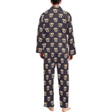 English Bulldog Pattern Print Design 03 Men's Long Pajama Set