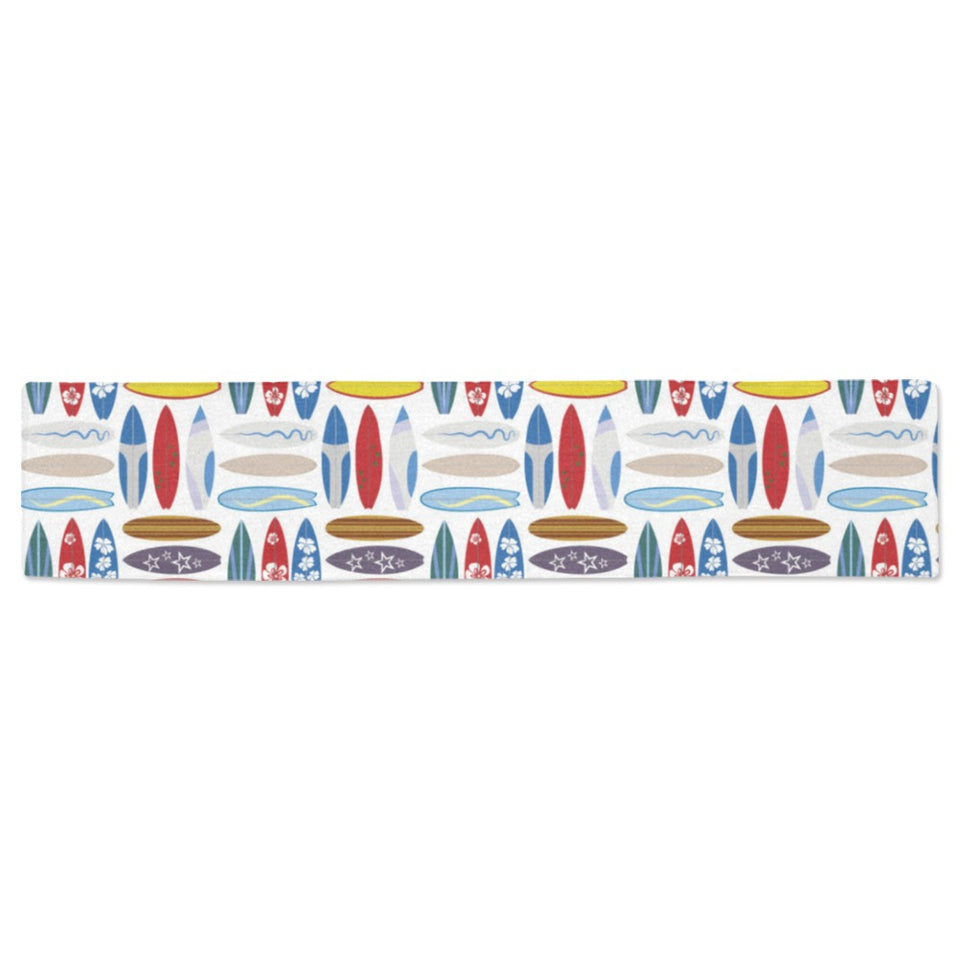 Surfboard Pattern Print Design 02 Table Runner