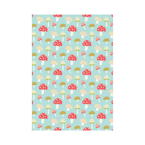 Mushroom Pattern Background House Flag Garden Flag