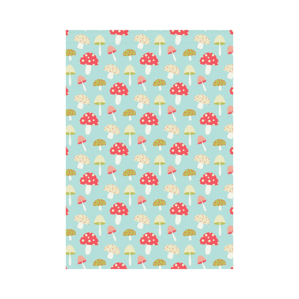 Mushroom Pattern Background House Flag Garden Flag