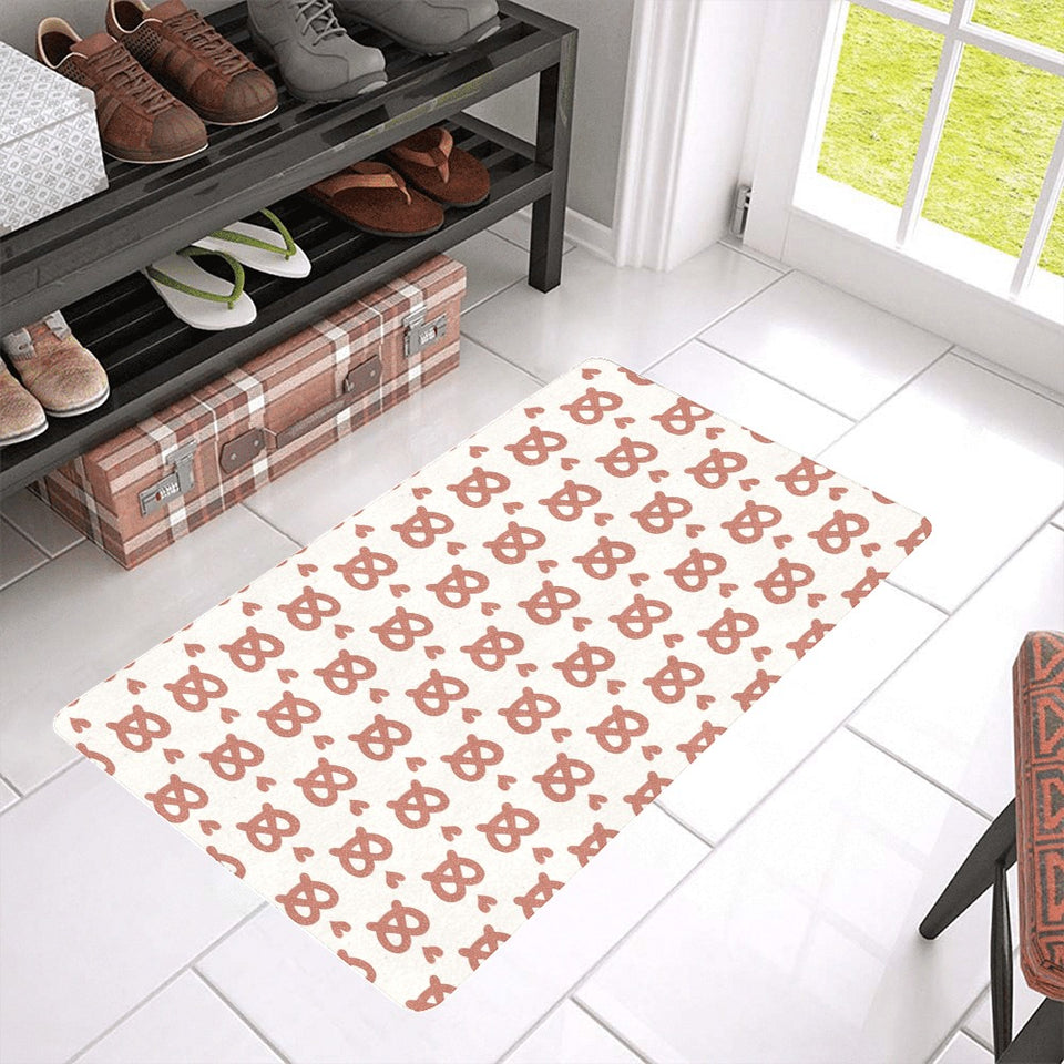 Pretzels Pattern Print Design 01 Doormat